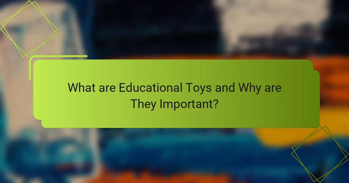What are Educational Toys and Why are They Important?