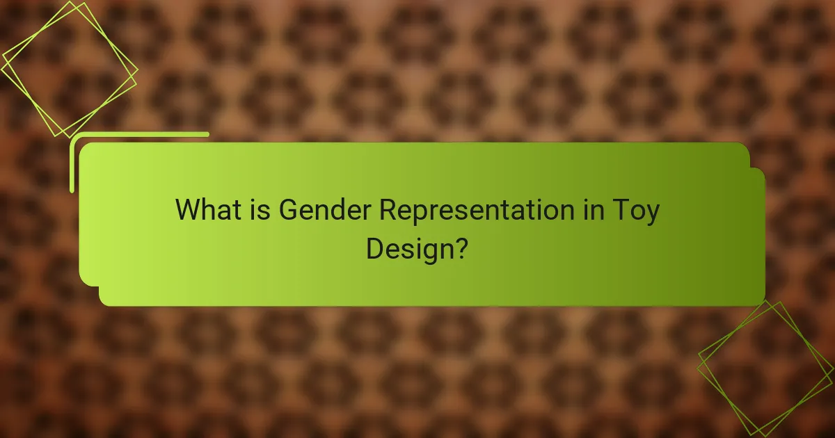 What is Gender Representation in Toy Design?