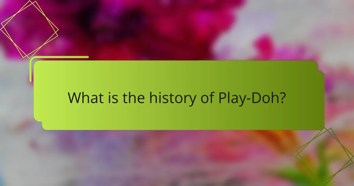 What is the history of Play-Doh?
