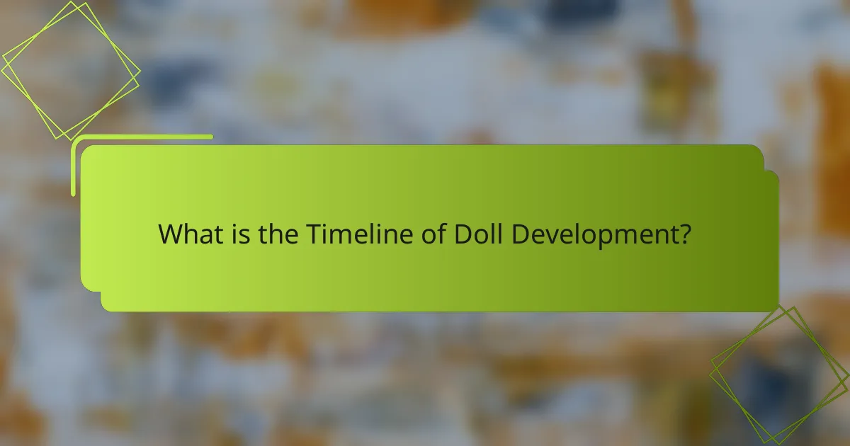 What is the Timeline of Doll Development?